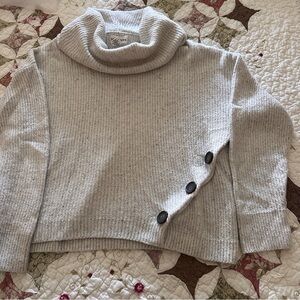 Cozy Gray Cowl Neck Sweater